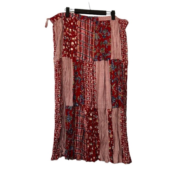 NEW Stonybrook Gauzy Boho Patchwork Maxi Skirt 3X Hippie Whimsigoth Fairy Goblin - Picture 2 of 8